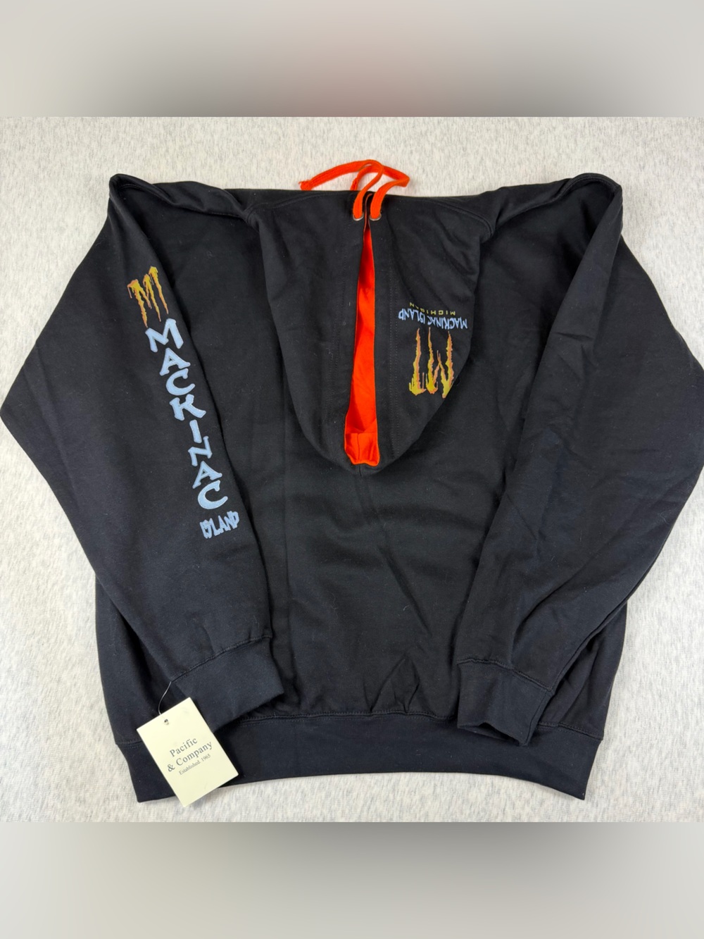 NWT Mackinac Island Michigan / Monster Graphic Hoodie Size Large Unisex - Picture 5 of 13